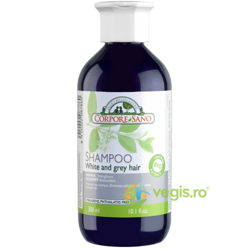 Sampon cu Henna pentru Par Alb si Grizonat 300ml Corpore Sano — preț și oferte