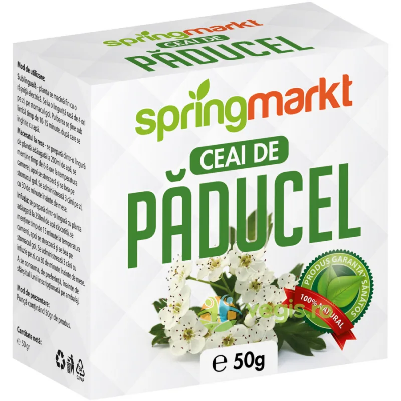Ceai de Paducel Frunze si Flori 50g springmarkt — preț și oferte