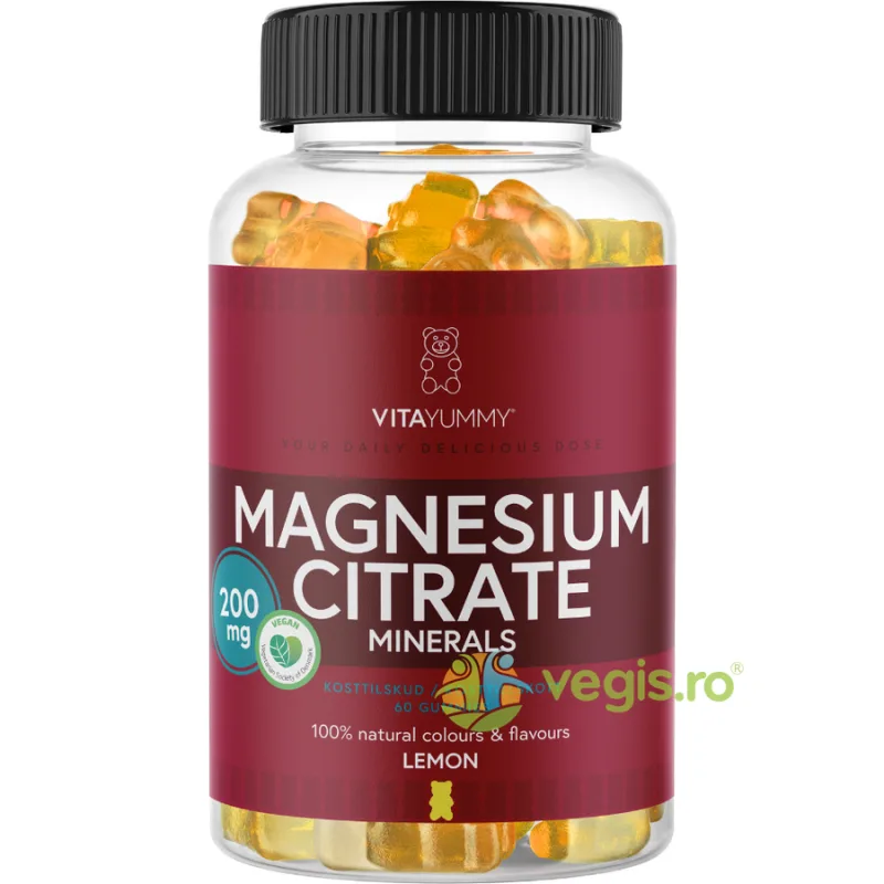 Citrat de Magneziu Jeleuri Vegane cu Aroma de Lamaie 60buc VITAYUMMY — preț și oferte