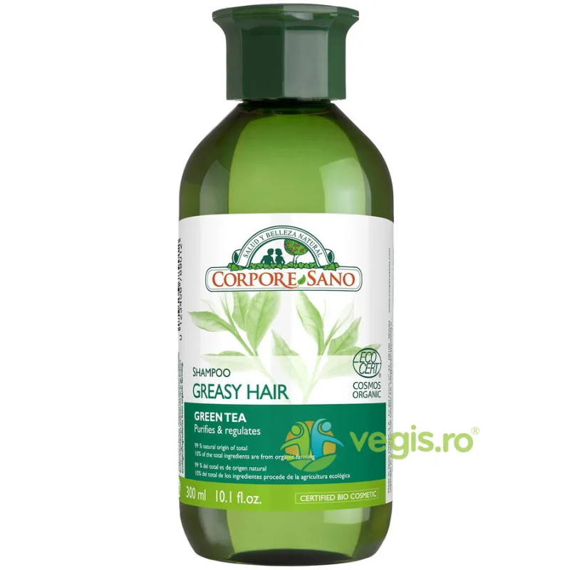 Sampon Purifiant cu Ceai Verde si Urzica pentru Par Gras Bio 300ml Corpore Sano — preț și oferte