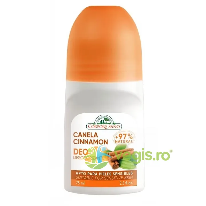 Deodorant Roll-On Astringent cu Scortisoara fara Aluminiu sau Alcool 75ml Corpore Sano — preț și oferte