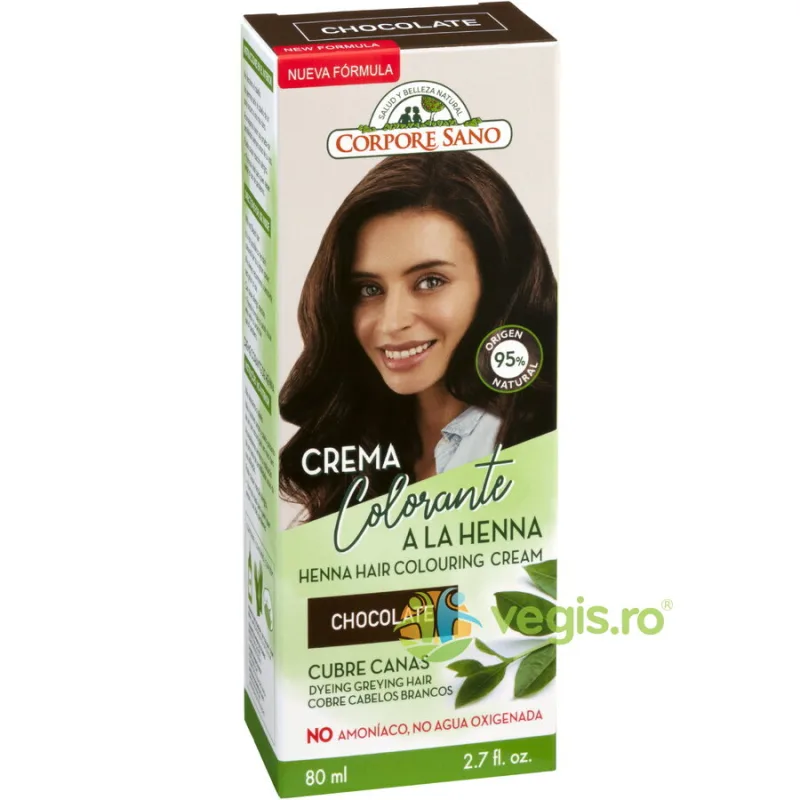 Vopsea Henna Crema Semipermanenta - Ciocolata 80ml Corpore Sano — preț și oferte