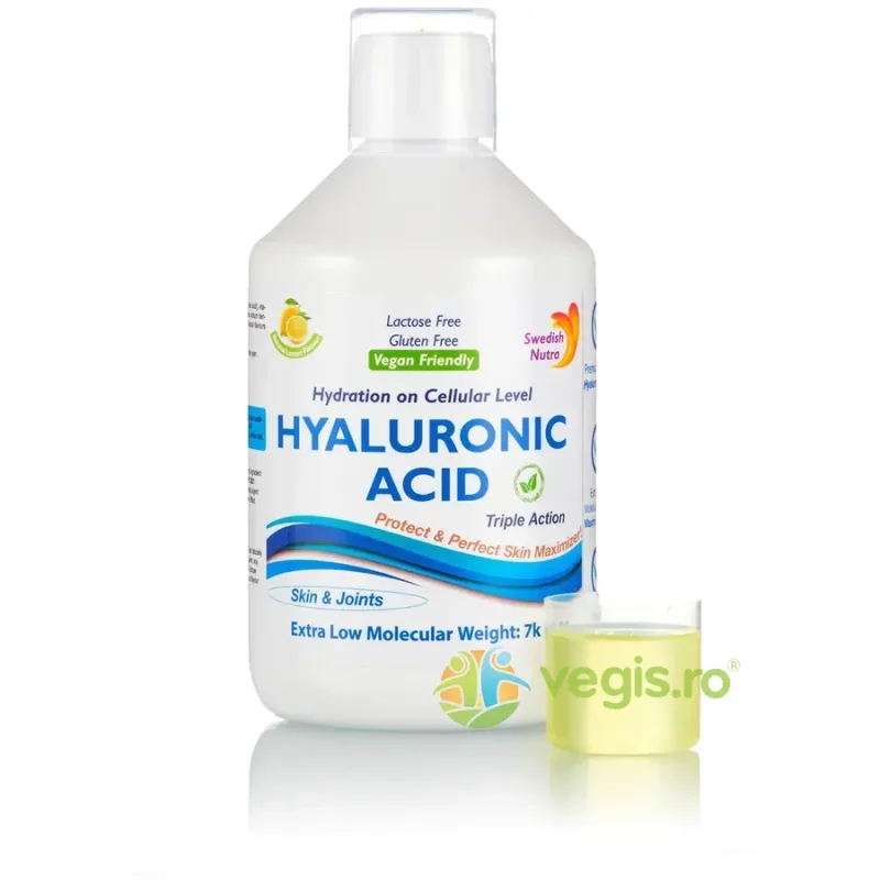 Acid Hialuronic Lichid 100mg, Vitamina C si Siliciu 500ml SWEDISH NUTRA — preț și oferte