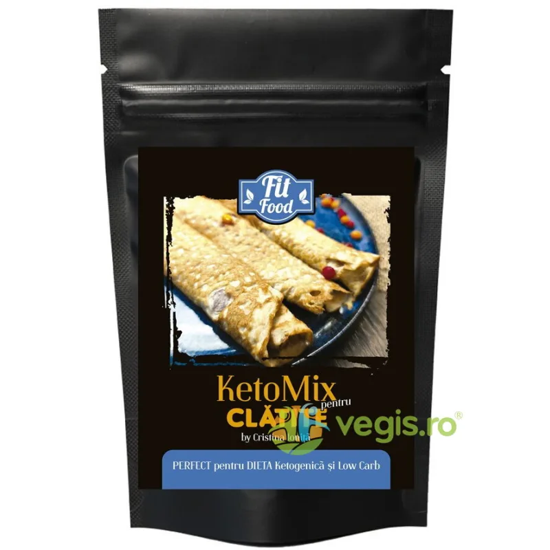 KetoMix pentru Clatite fara Zahar Adaugat, Low Carb 100g FIT FOOD — preț și oferte