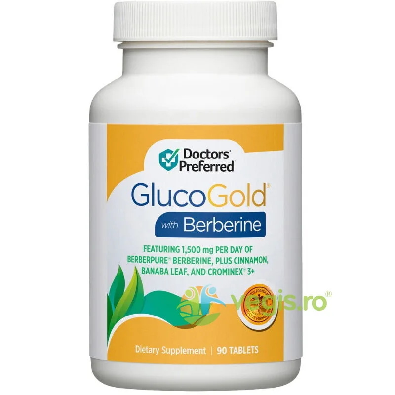 Formula Avansata pentru Reducerea Glicemiei cu Berberina (Doctor’s Preferred Glucogold With Berberine) 90tb GNC — preț și oferte