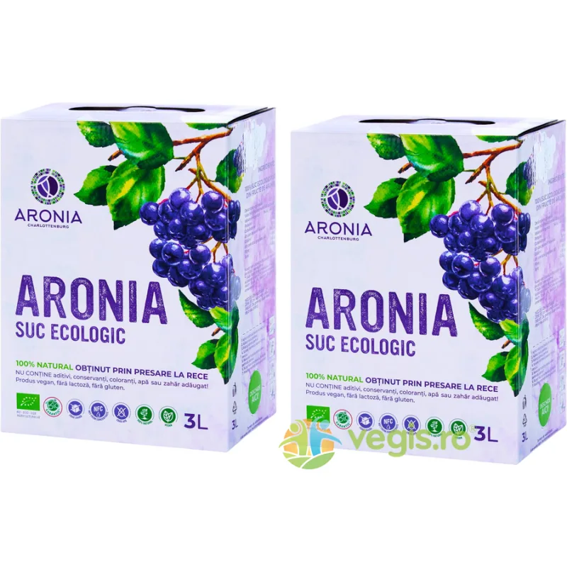 Pachet Suc de Aronia Ecologic/Bio 3L+3L ARONIA CHARLOTTENBURG — preț și oferte