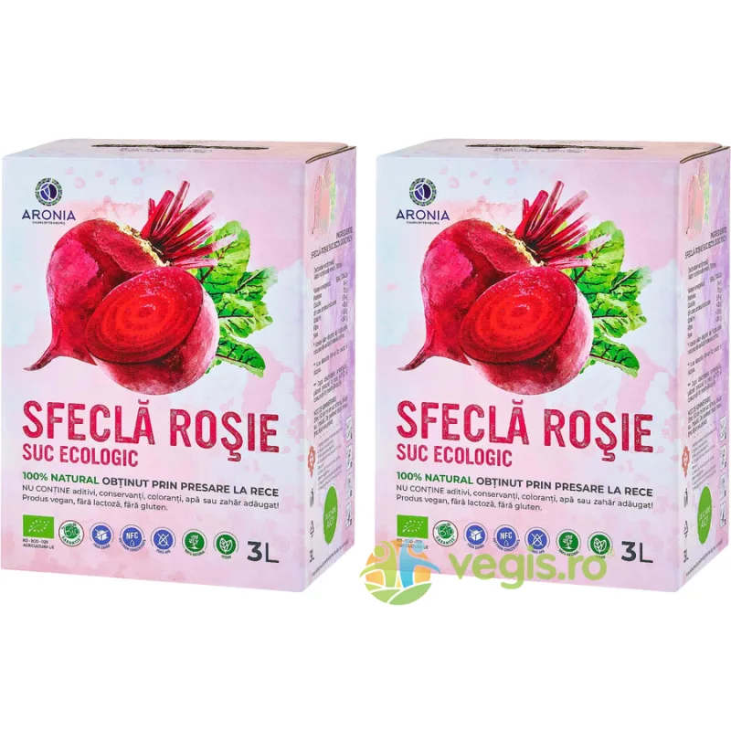 Pachet Suc de Sfecla Rosie Ecologic/Bio 3L+3L ARONIA CHARLOTTENBURG — preț și oferte