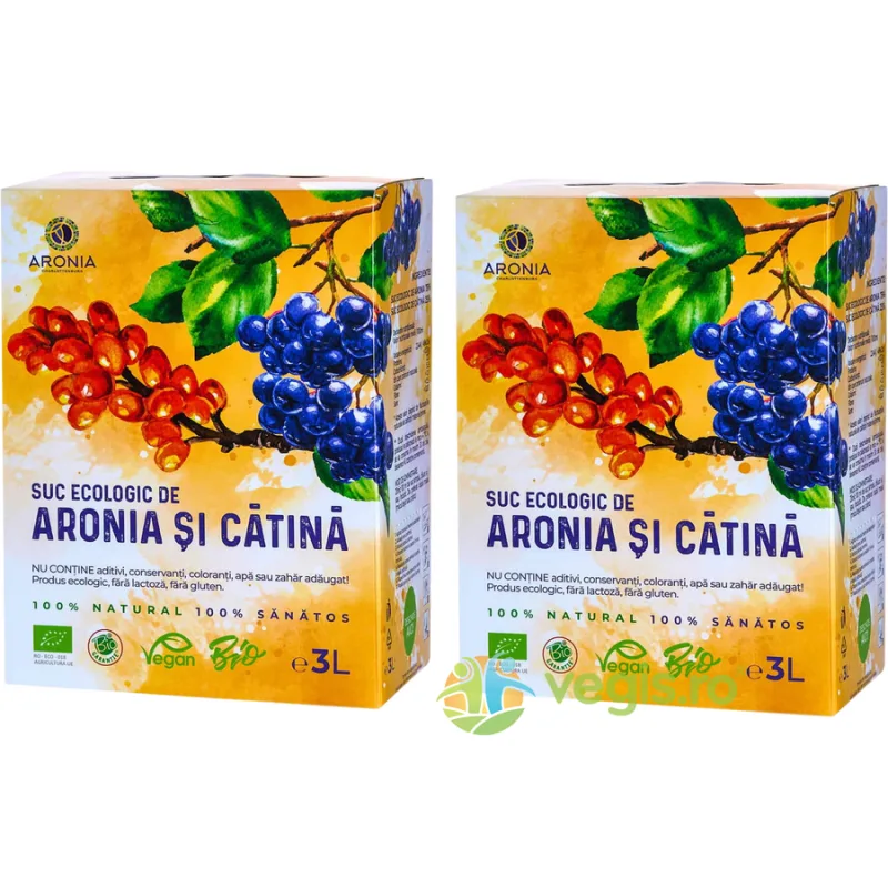Pachet Suc de Aronia si Catina Ecologic/Bio 3L+3L Aronia Charlottenburg — preț și oferte