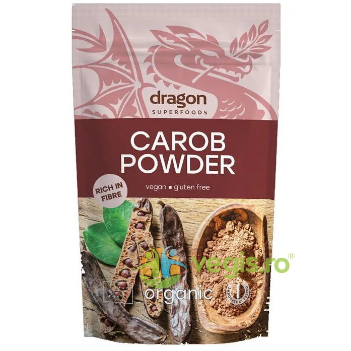 Pudra de Carob (Roscove) Ecologica/Bio 200g Dragon Superfoods — preț și oferte