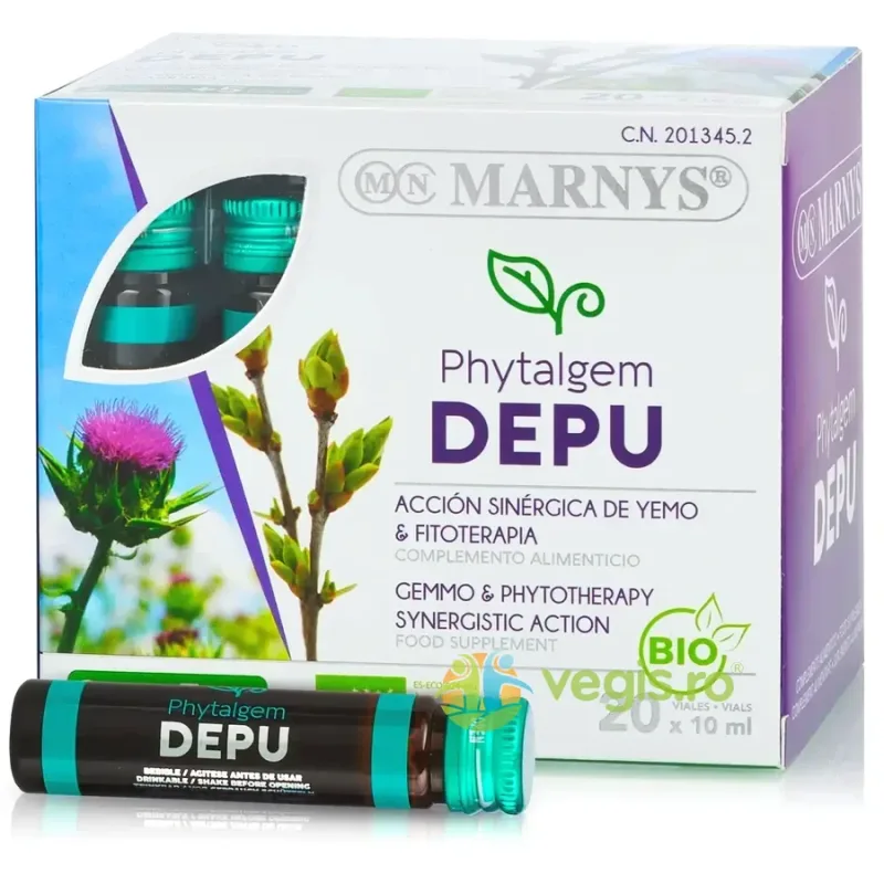 Phytalgem DEPU - Complex cu 7 Plante pentru Eliminarea Toxinelor din Organism 20 fiole MARNYS — preț și oferte