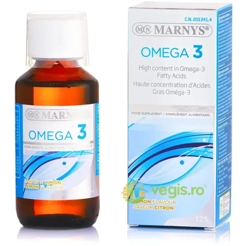 Omega 3 Lichid - Sistem Cardiovascular, Memorie, Vedere 125ml MARNYS — preț și oferte