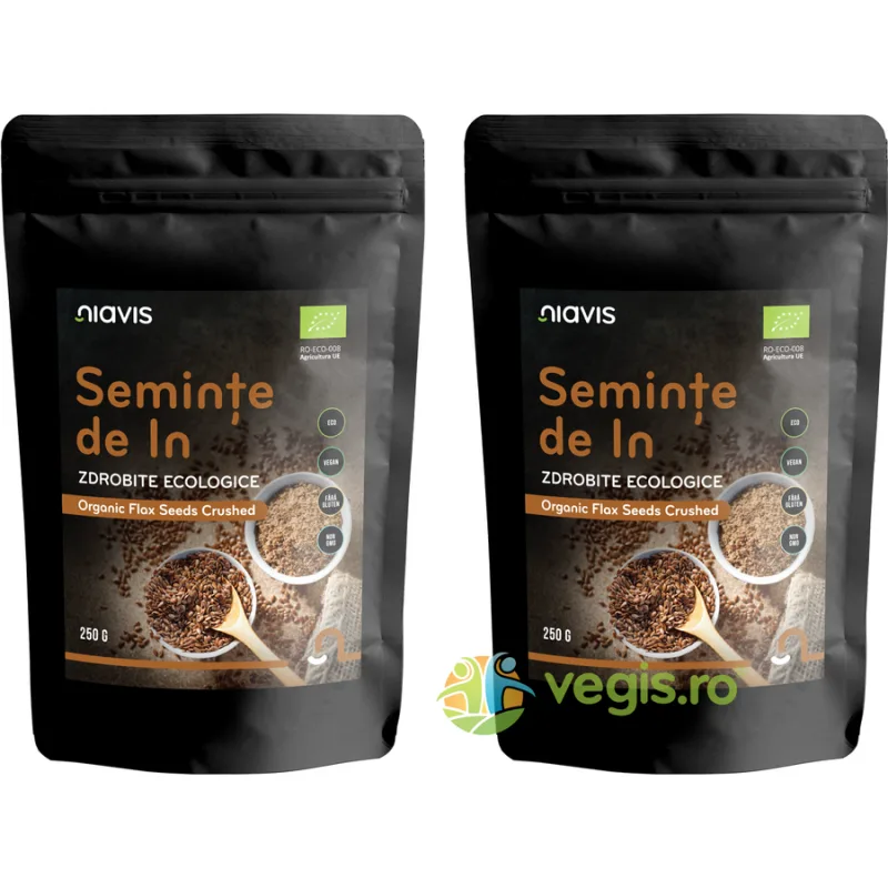 Pachet Seminte de In Zdrobite Ecologice/Bio 250g+250g NIAVIS — preț și oferte
