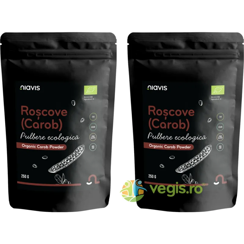 Pachet Roscove (Carob) Pudra Ecologica/Bio 250g+250g NIAVIS — preț și oferte