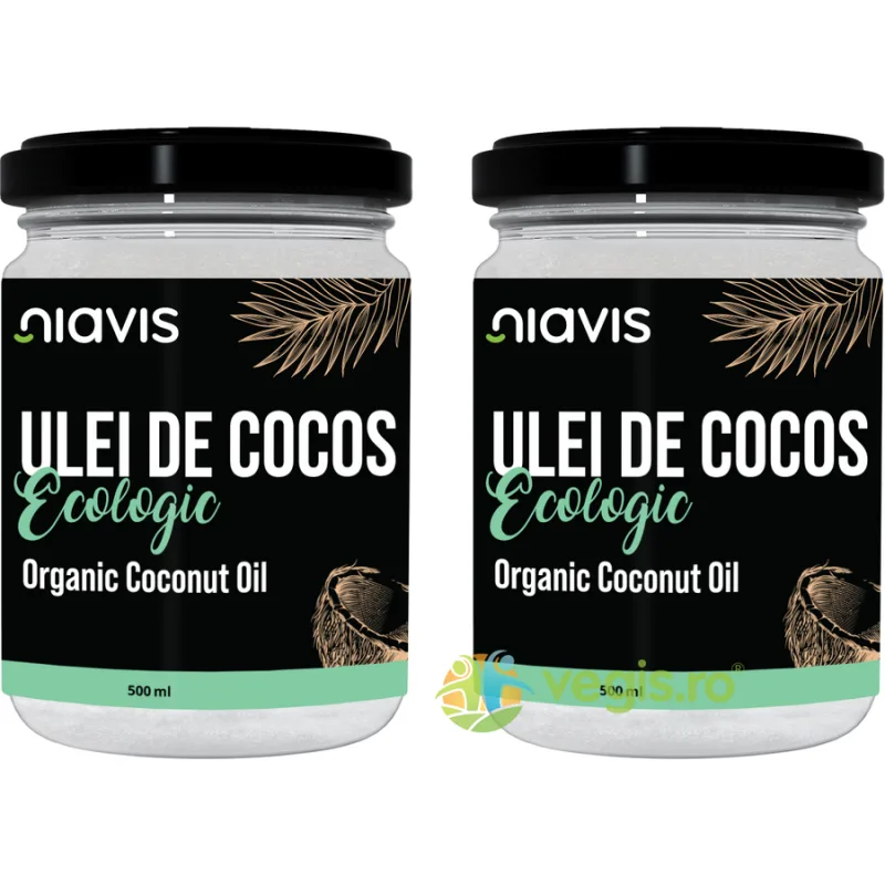 Pachet Ulei de Cocos Extra Virgin Ecologic/Bio 500ml + 500ml NIAVIS — preț și oferte