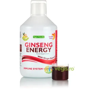 Ginseng Energy 2000mg - Ginseng Siberian, Panax Ginseng, Ghimbir si Vitamine pentru  Energie si Vitalitate 500ml