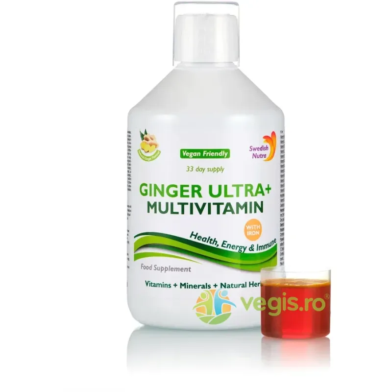 Ginger ULTRA + Multivitamine + Fier cu 54 Ingrediente Active 500ml SWEDISH NUTRA — preț și oferte
