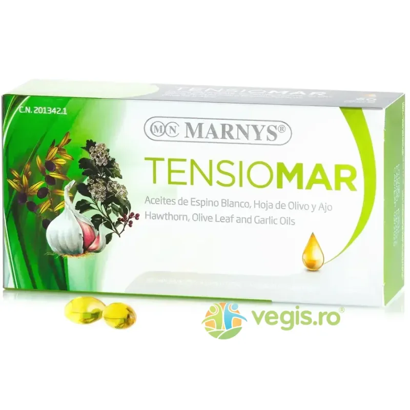 Tensiomar - Hipertensiune Arteriala si Colesterol 60cps vegetale MARNYS — preț și oferte