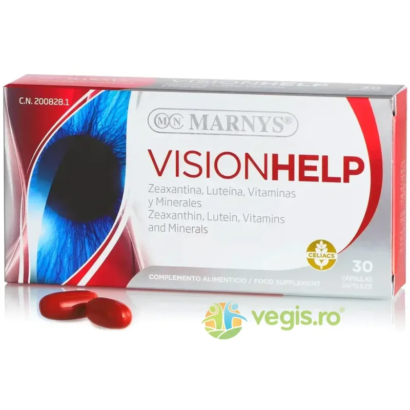 Visionhelp cu Luteina + Zeaxanthina + Beta-Caroten 30cps moi MARNYS — preț și oferte