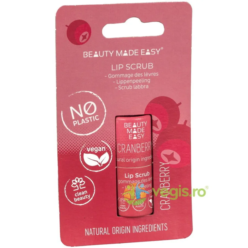 Scrub pentru Buze Cranberry 6g BEAUTY MADE EASY — preț și oferte