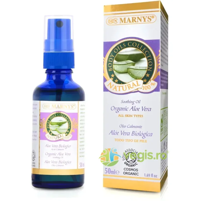 Ulei de Aloe Vera pentru Hidratarea, Calmarea si Regenerarea Pielii Bio 50ml MARNYS — preț și oferte