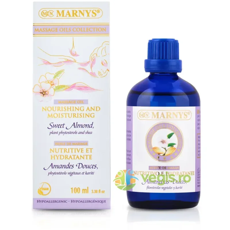 Ulei de Masaj Reparator cu Migdale Dulci si Shea pentru Piele Uscata si Iritata Bio 100ml MARNYS — preț și oferte