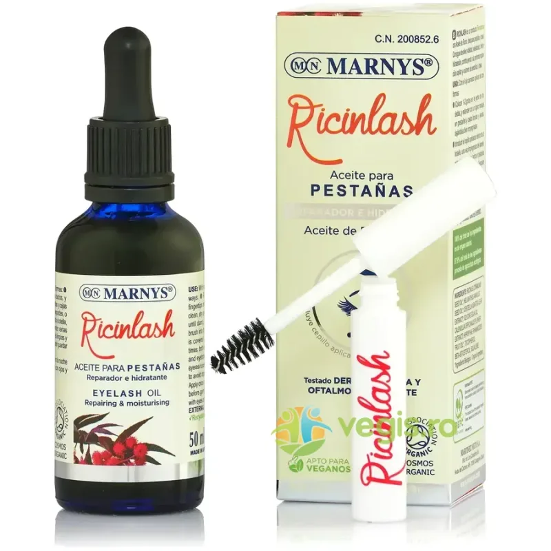 Ricinlash - Ulei de Ricin Bio pentru Stimularea Cresterii Genelor 50ml MARNYS — preț și oferte