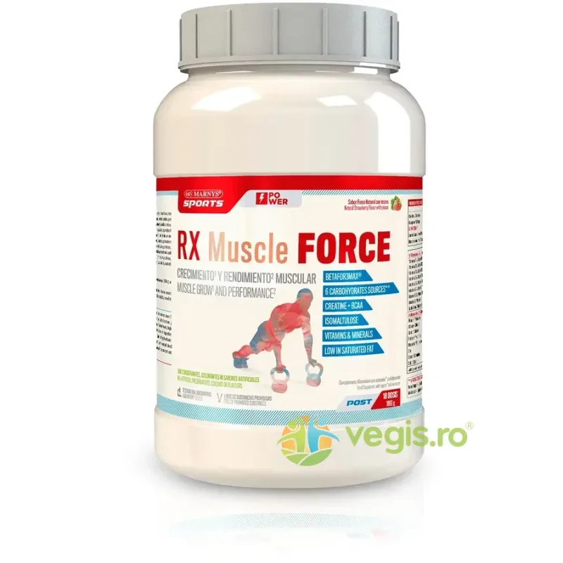 RX Muscle Force - Complex Post-Workout cu Creatina, Proteine, Carbohidrati, B-Complex, 7 Minerale, Colagen Hidrolizat, BCAA, Beta-Alanina si Enzime Digestive 1800g MARNYS&nbsp;SPORT — preț și oferte
