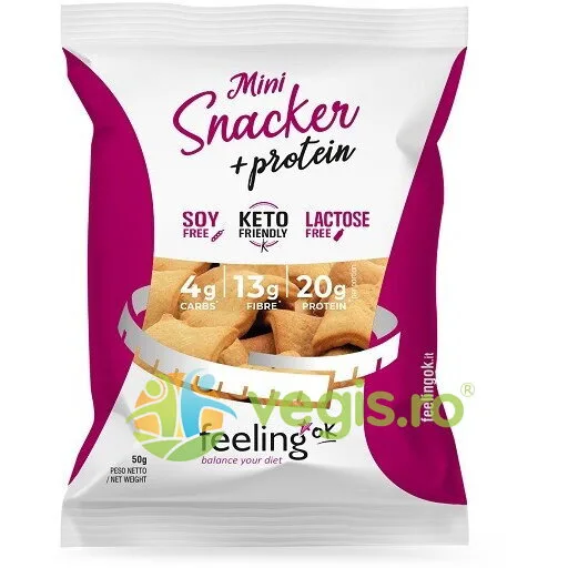 Mini Snacker Proteic (Crackers) 50g FEELINGOK — preț și oferte