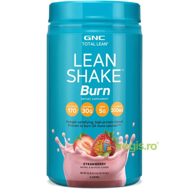 Proteina cu Amestec Termogenic, Aroma de Capsuni Total Lean Shake Burn 747.36g GNC — preț și oferte