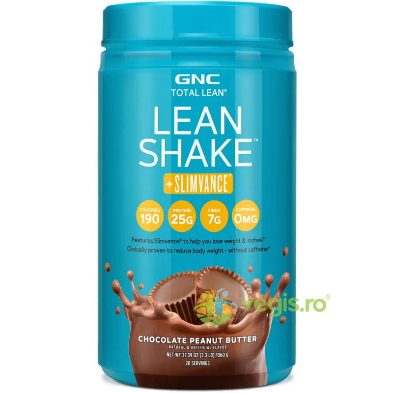 Shake Proteic cu Slimvance, Aroma de Ciocolata si Unt de Arahide Total Lean 1060g GNC — preț și oferte