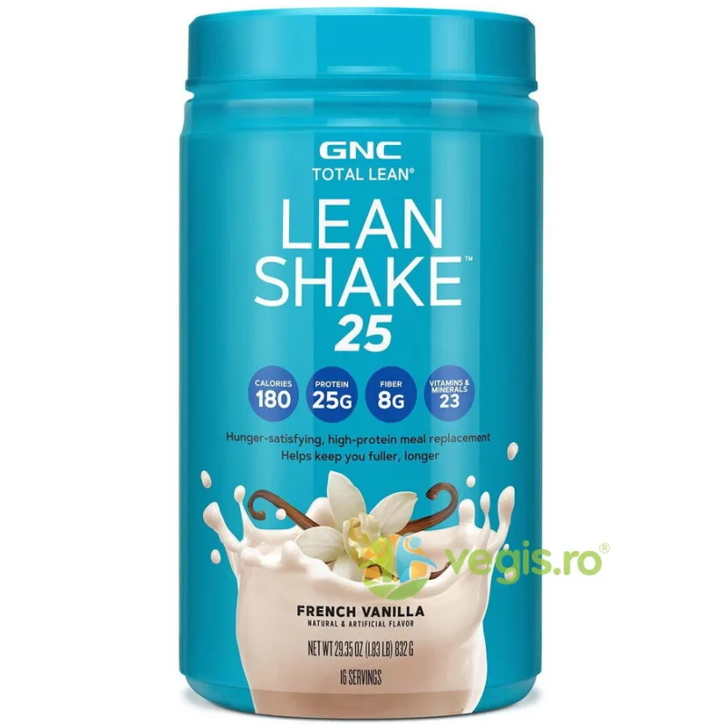 Shake Proteic cu Aroma de Vanilie Lean 25 -  832g GNC — preț și oferte