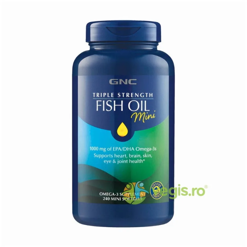 Ulei de Peste Mini Capsule Triple Strength 240cps moi GNC — preț și oferte