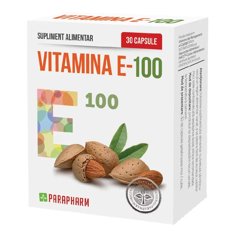Vitamina E-100, 30 capsule, Parapharm — preț și oferte