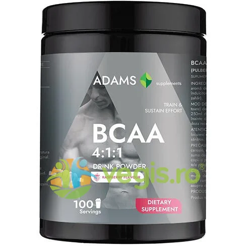 BCAA 4:1:1 cu Aroma de Zmeura 400g ADAMS VISION — preț și oferte