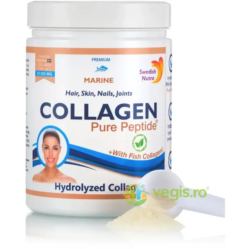 Colagen Marin Hidrolizat Pulbere Tip 1 si 3 – 1000mg Super Concentrat 300g SWEDISH NUTRA — preț și oferte