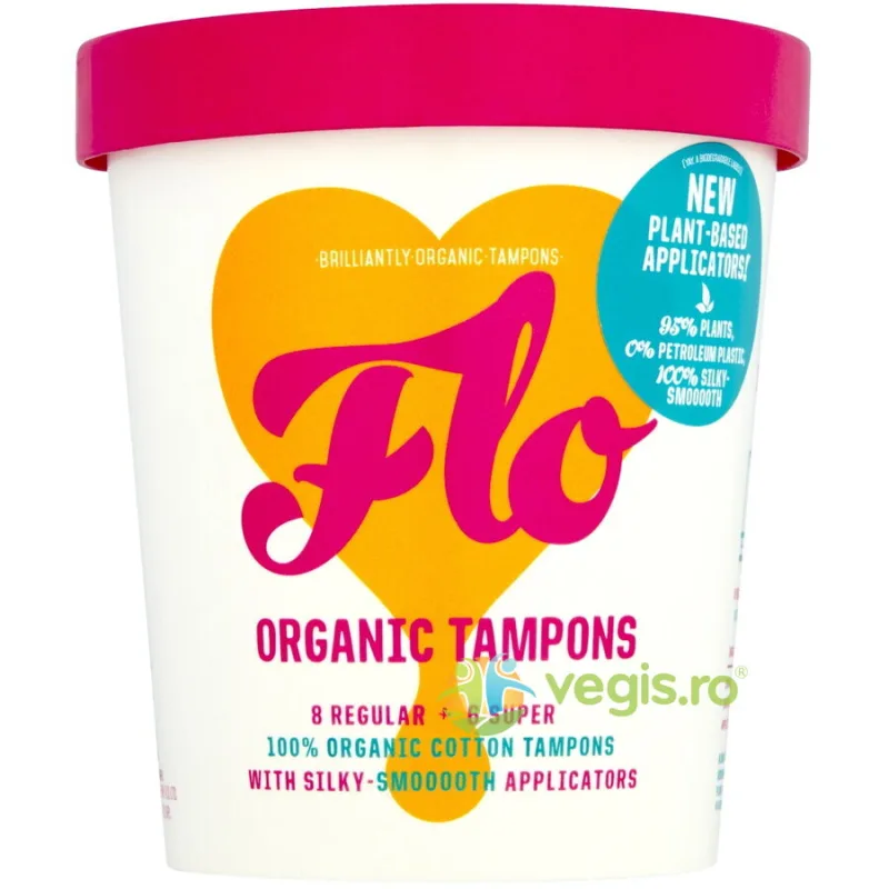 Pachet Super Combo cu 14 Tampoane Interne cu Aplicator: Tampoane Normale (8 buc) si Tampoane Super (6 buc) 14buc FLO — preț și oferte