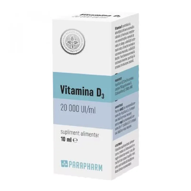 Vitamina D3, 10 ml, Parapharm — preț și oferte