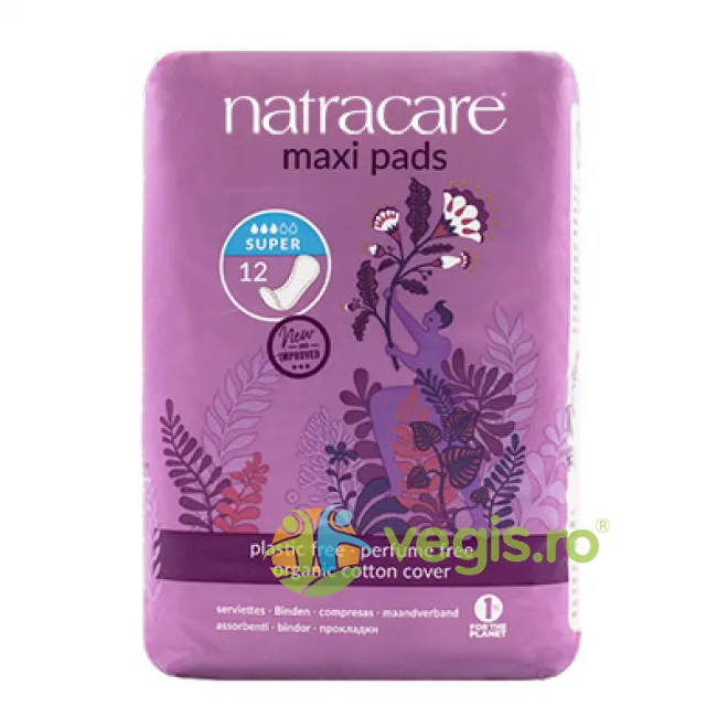 Absorbante Maxi Super fara Aripioare (3 Picaturi) 12buc NATRACARE — preț și oferte