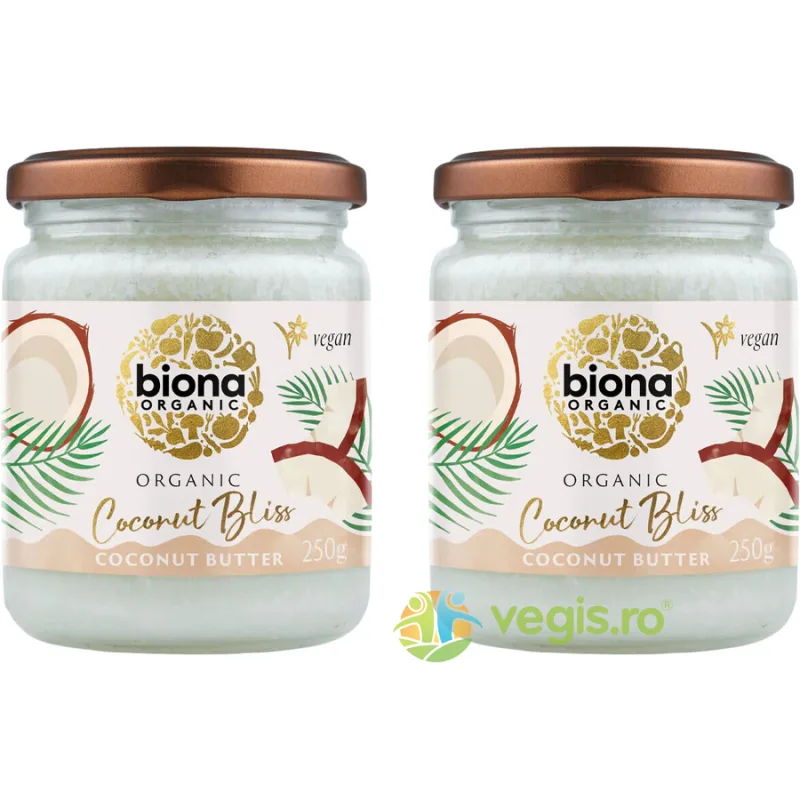 Pachet Crema de Cocos Tartinabila Coconut Bliss Ecologic/Bio 250g+250g BIONA — preț și oferte