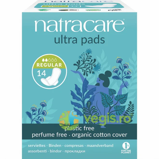 Absorbante Normale cu Aripioare cu Strat de Bumbac Organic 14buc NATRACARE — preț și oferte