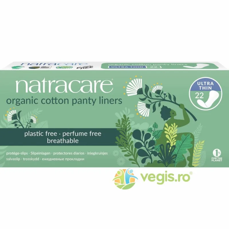 Absorbante Zilnice din Bumbac Organic Ultra Subtiri (Ultra Thin) 22buc NATRACARE — preț și oferte