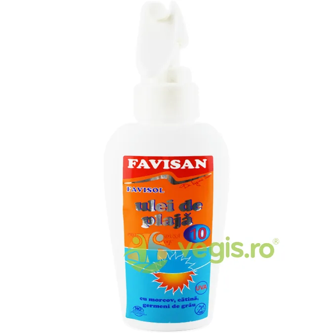 Ulei de Plaja SPF10 cu Ulei de Morcov si Catina 125ml Favisan — preț și oferte