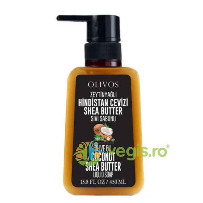 Sapun Lichid cu Ulei de Masline, Cocos si Unt de Shea 450ml OLIVOS — preț și oferte