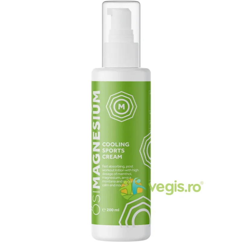 Crema cu Magneziu cu Efect de Racire pentru Sportivi cu Menta, Arnica si Ghimbir 200ml — preț și oferte
