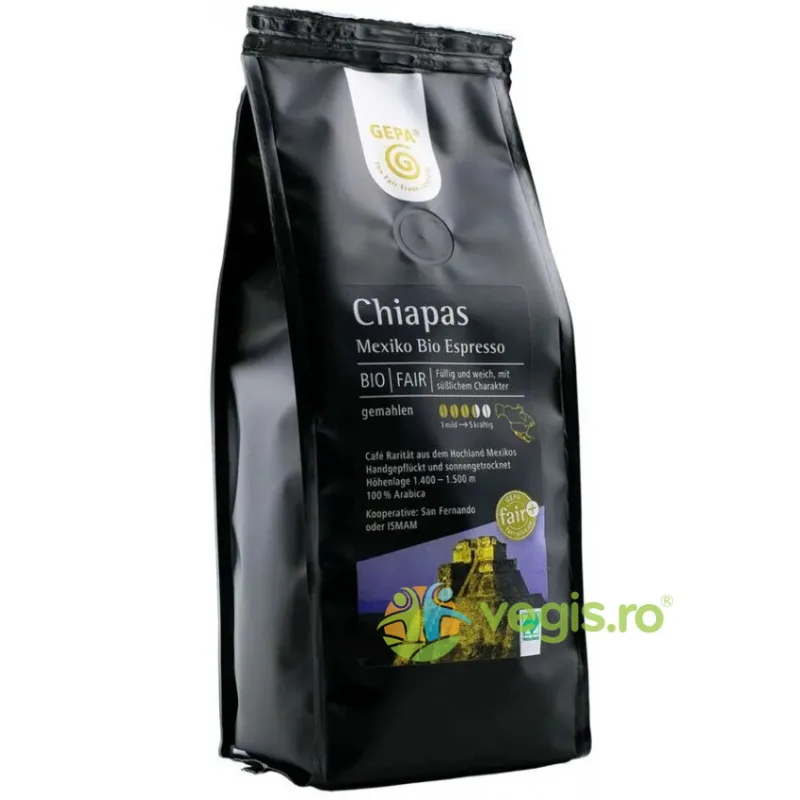 Cafea Macinta Espresso Chiapas Mexico Ecologica/Bio 250g GEPA The Fair Trade Company — preț și oferte