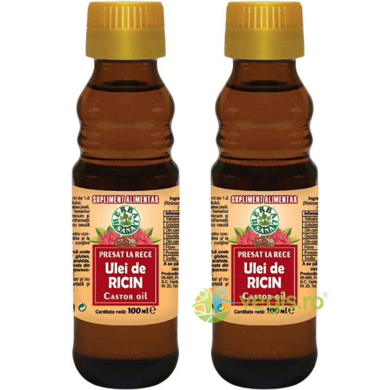 Pachet Ulei de Ricin Presat la Rece 100ml+100ml Herbavit — preț și oferte