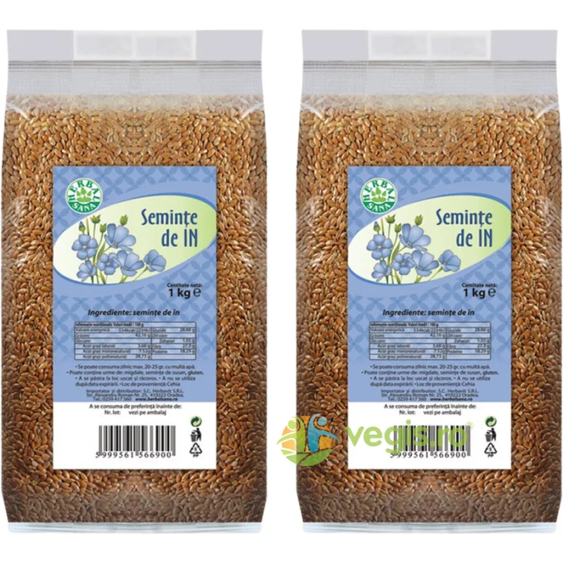 Pachet Seminte de In 1kg+1kg Herbavit — preț și oferte