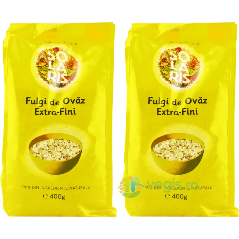 Pachet Fulgi de Ovaz Extra Fini 400g+400g SOLARIS — preț și oferte