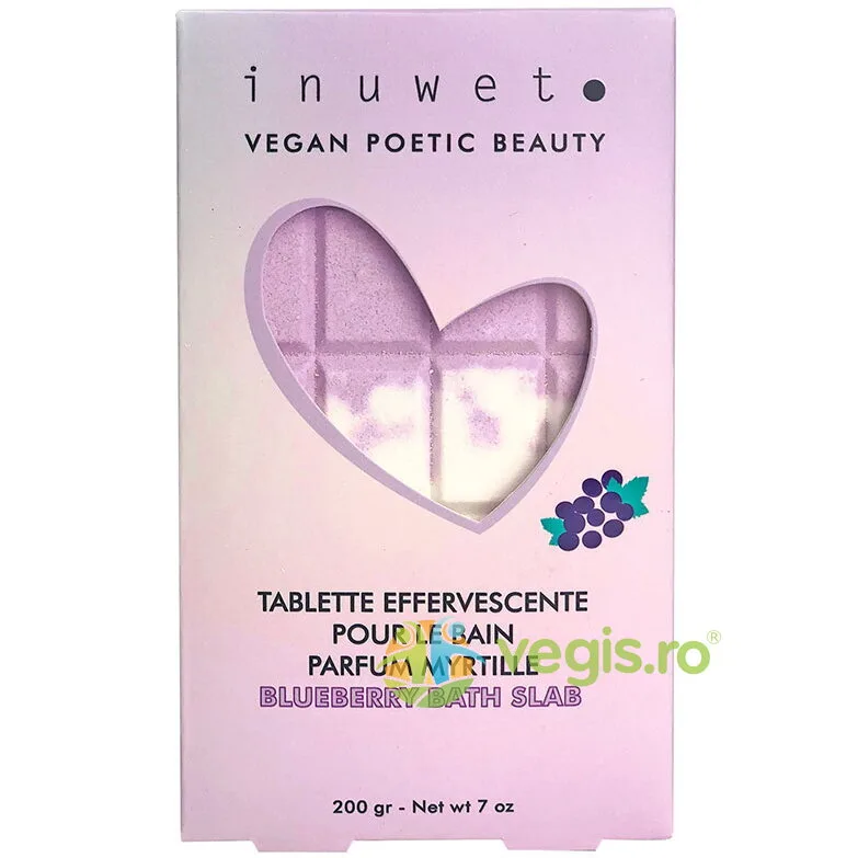Tableta Efervescenta pentru Baie in Forma de Ciocolata cu Parfum de Coacaze 200g INUWET — preț și oferte