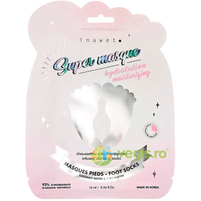 Masca Hidratanta Tip Sosete pentru Talpi Uscate si Crapate 16ml INUWET — preț și oferte